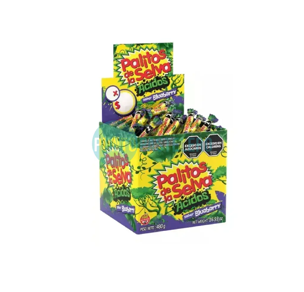 CARAMELOS PALITO DE LA SELVA ACIDOS (X 480 GR.) 