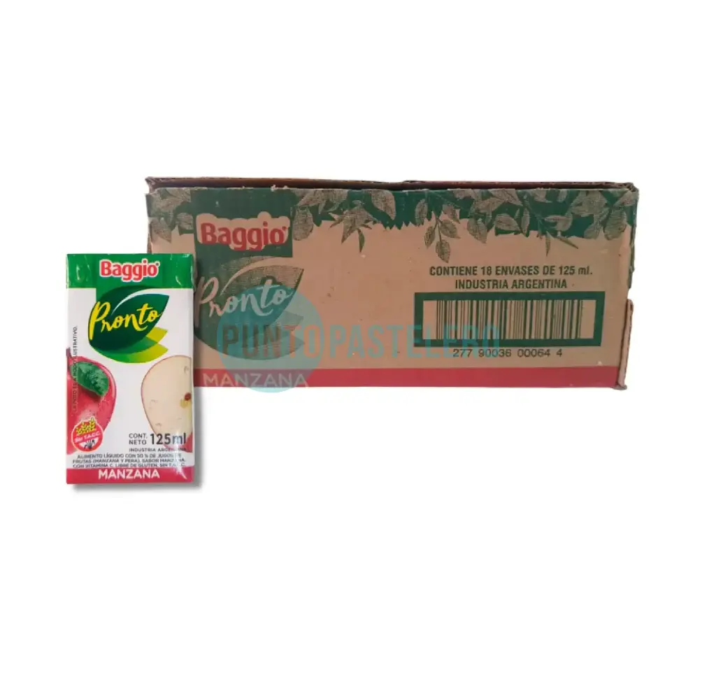 [27790036000644] BAGGIO JUGO MANZANA (X 125 ML.) (X 18 U.)