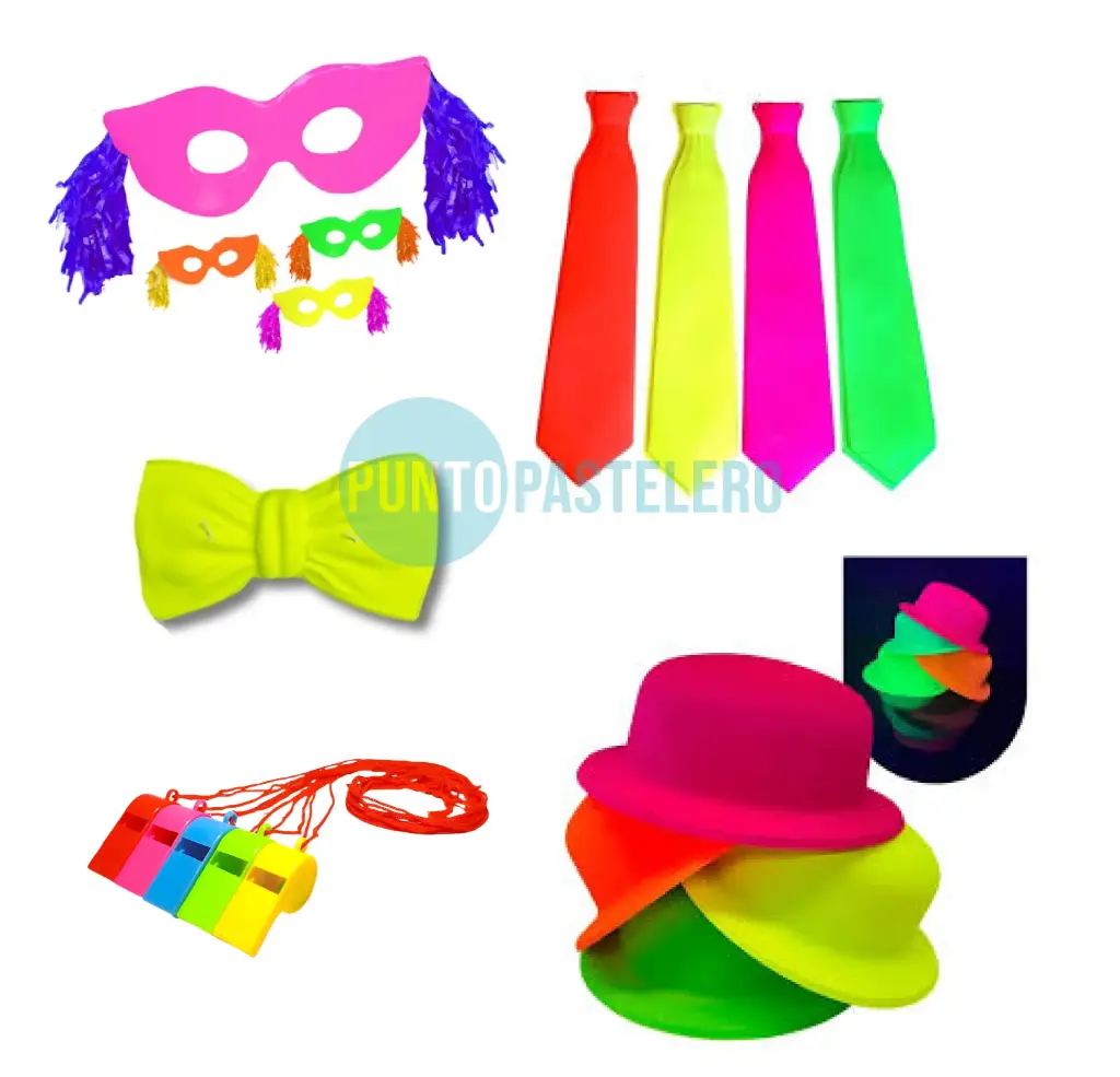 [COMBO100E] COMBO COTILLON 100 PERSONAS (ECONOMICO FLUO)