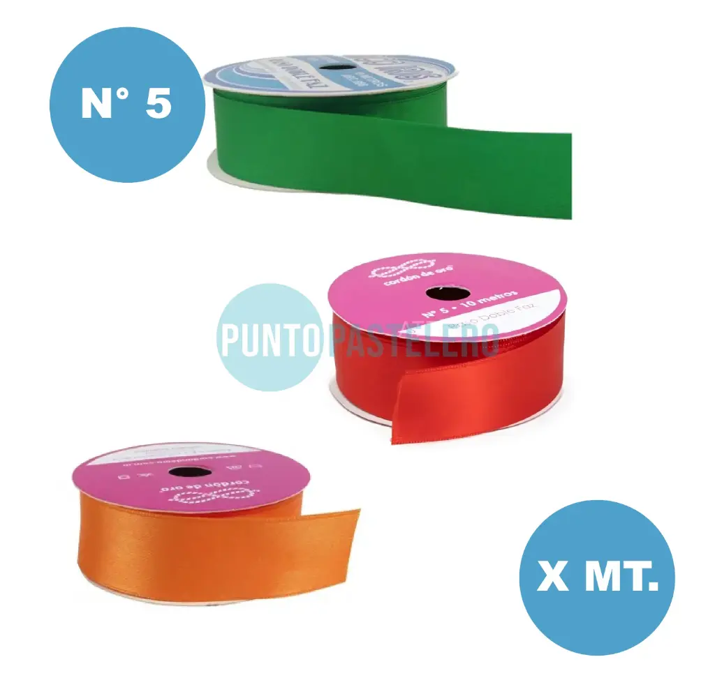 CINTA RASO N° 5 (X MT.) (COLORES VARIOS)