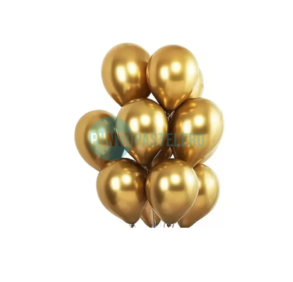 GLOBO BALLONS CROMADO 10" DORADO (2.8 GR.) (X 50 U.)