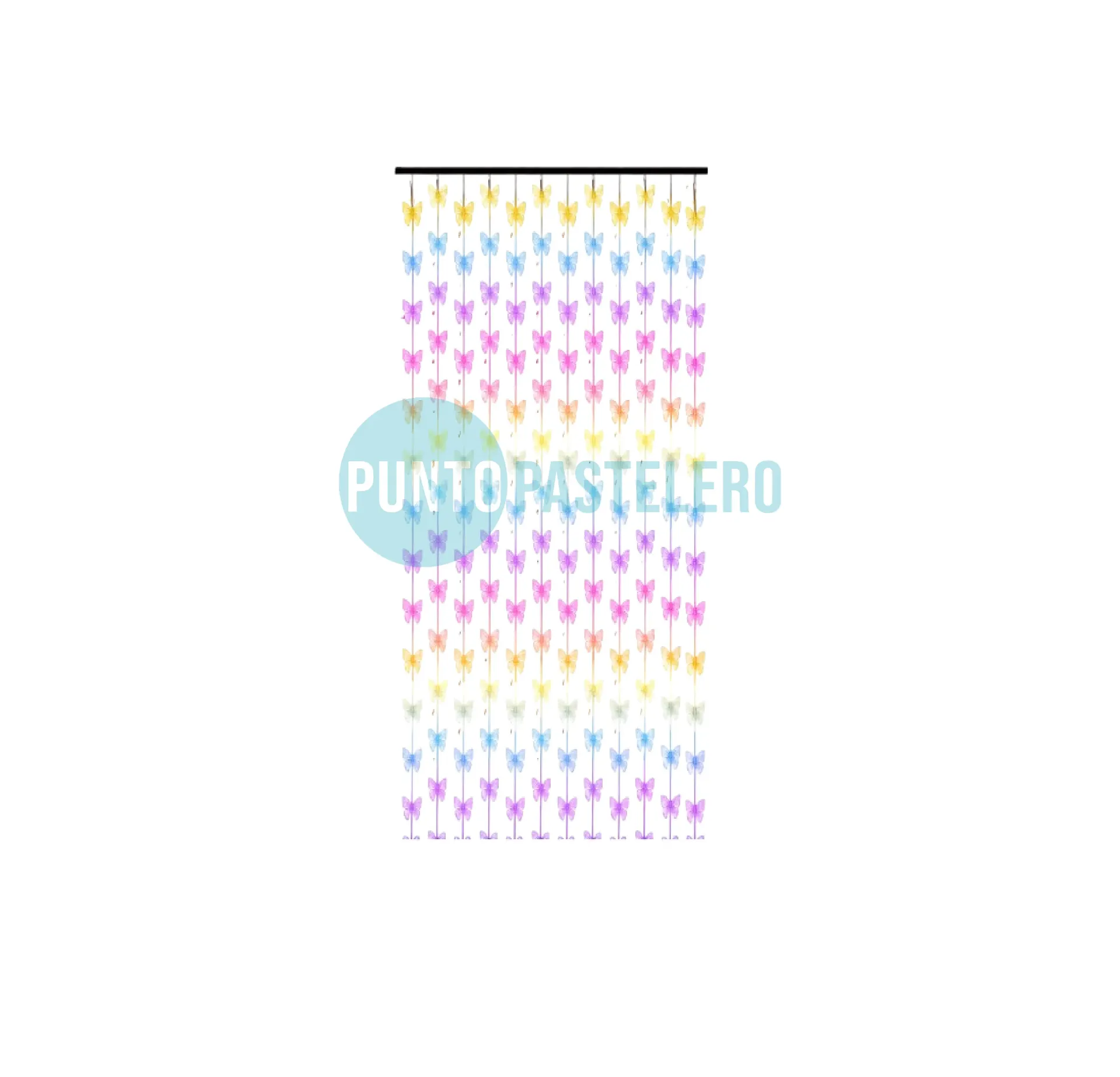 CORTINA METALIZADA MARIPOSA MULTICOLOR (1 X 2 MT.)