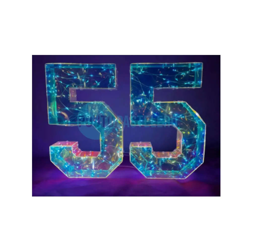 [492] NUMERO IRIDISCENTE LED (DECORACION)  (1)