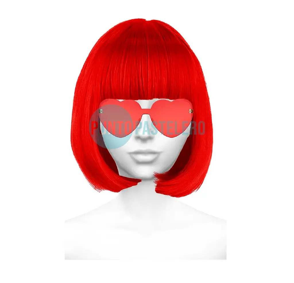 PELUCA CORTE CARRE LACIA ROJA