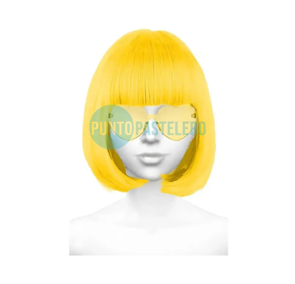PELUCA CORTE CARRE LACIA AMARILLA