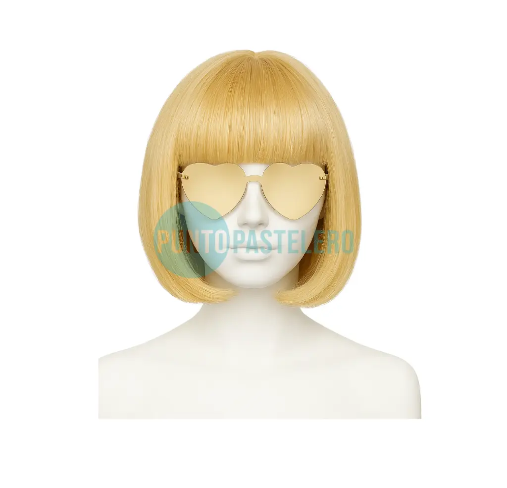 PELUCA CORTE CARRE LACIA RUBIA