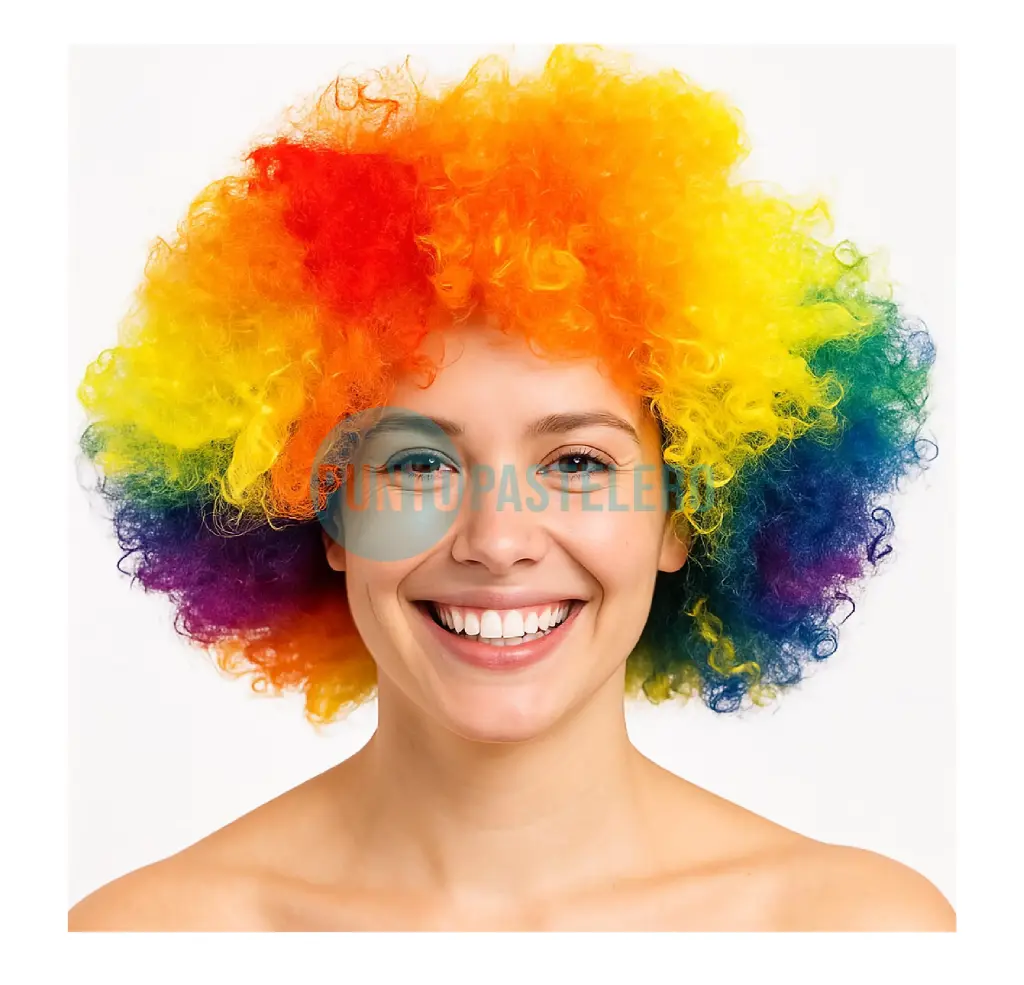 [352080000003] PELUCA PAYASO MULTICOLOR PREMIUM (170 GR.)