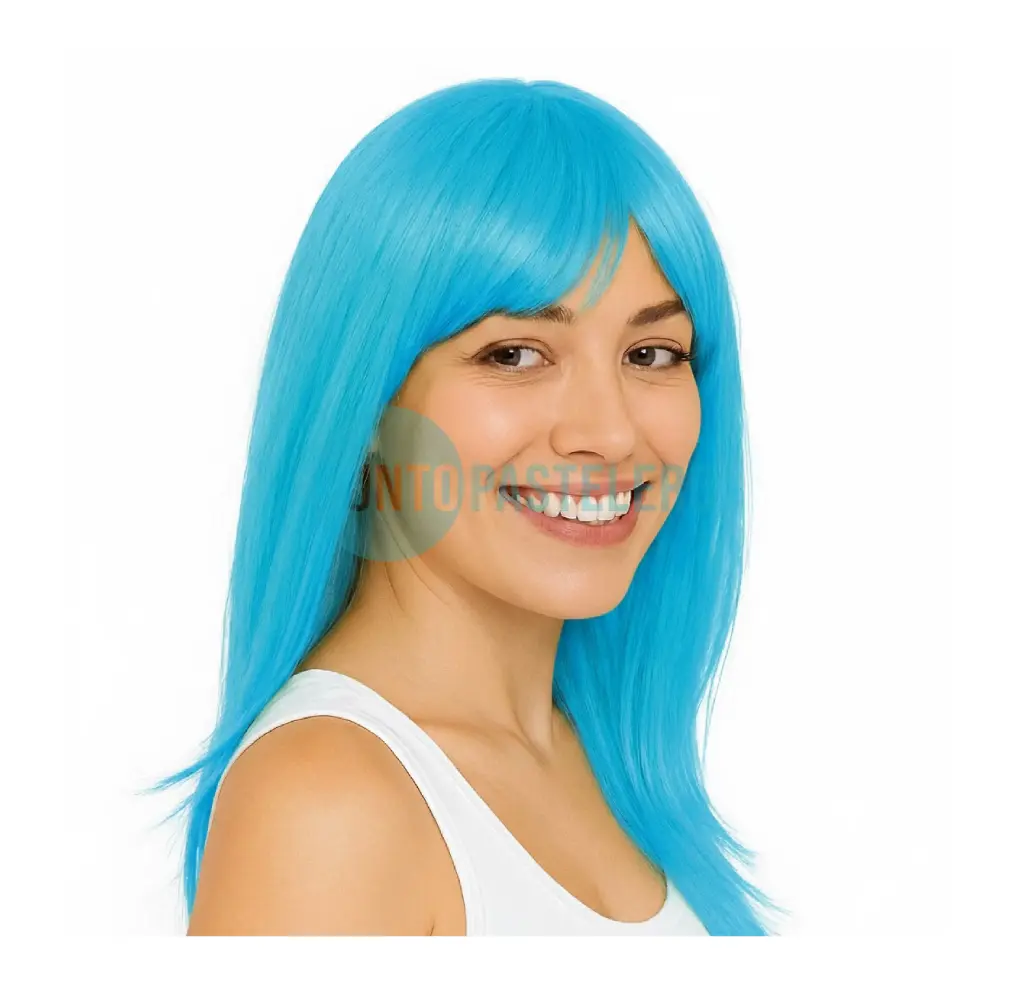 PELUCA LARGA LACIA TURQUESA