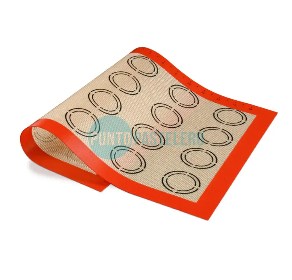 PLACA TIPO SILPAT MACARONS BORDE ROJO (42X29.5 CM) [P]