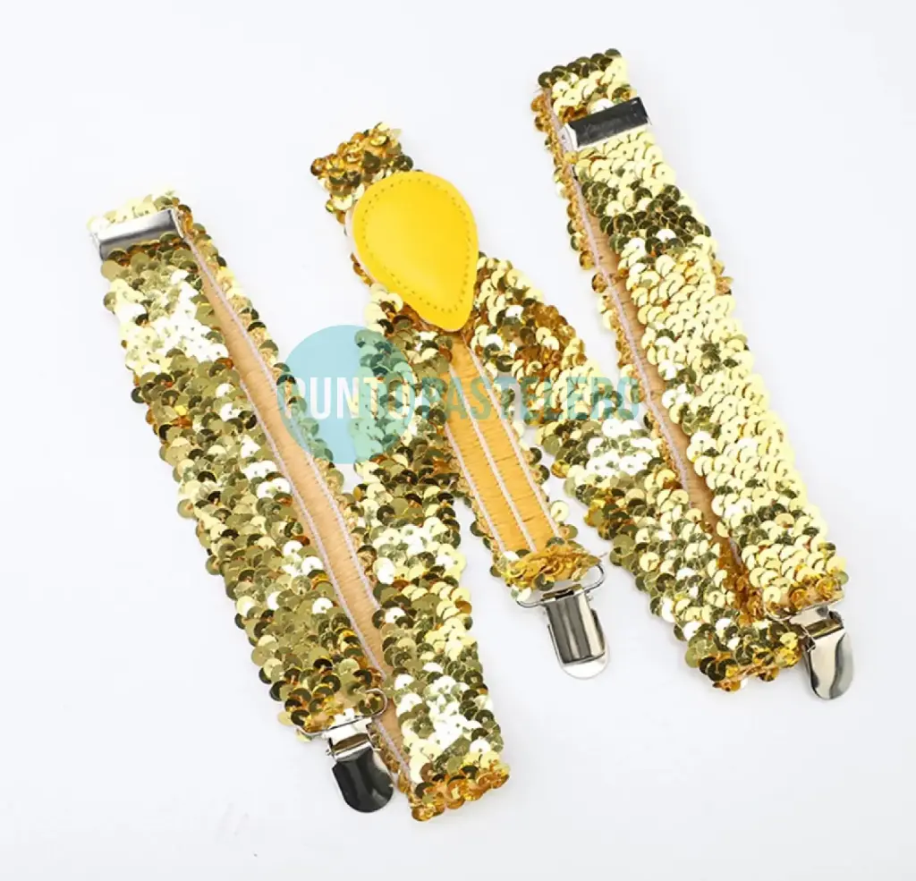 TIRADOR SUSPENSOR LENTEJUELAS DORADAS