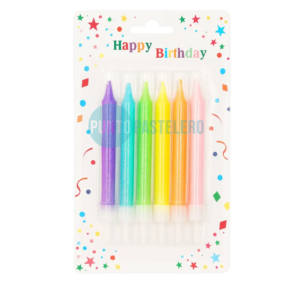 [6500241105914] VELAS MULTICOLOR "GIBRE PEARL" (6 U.)