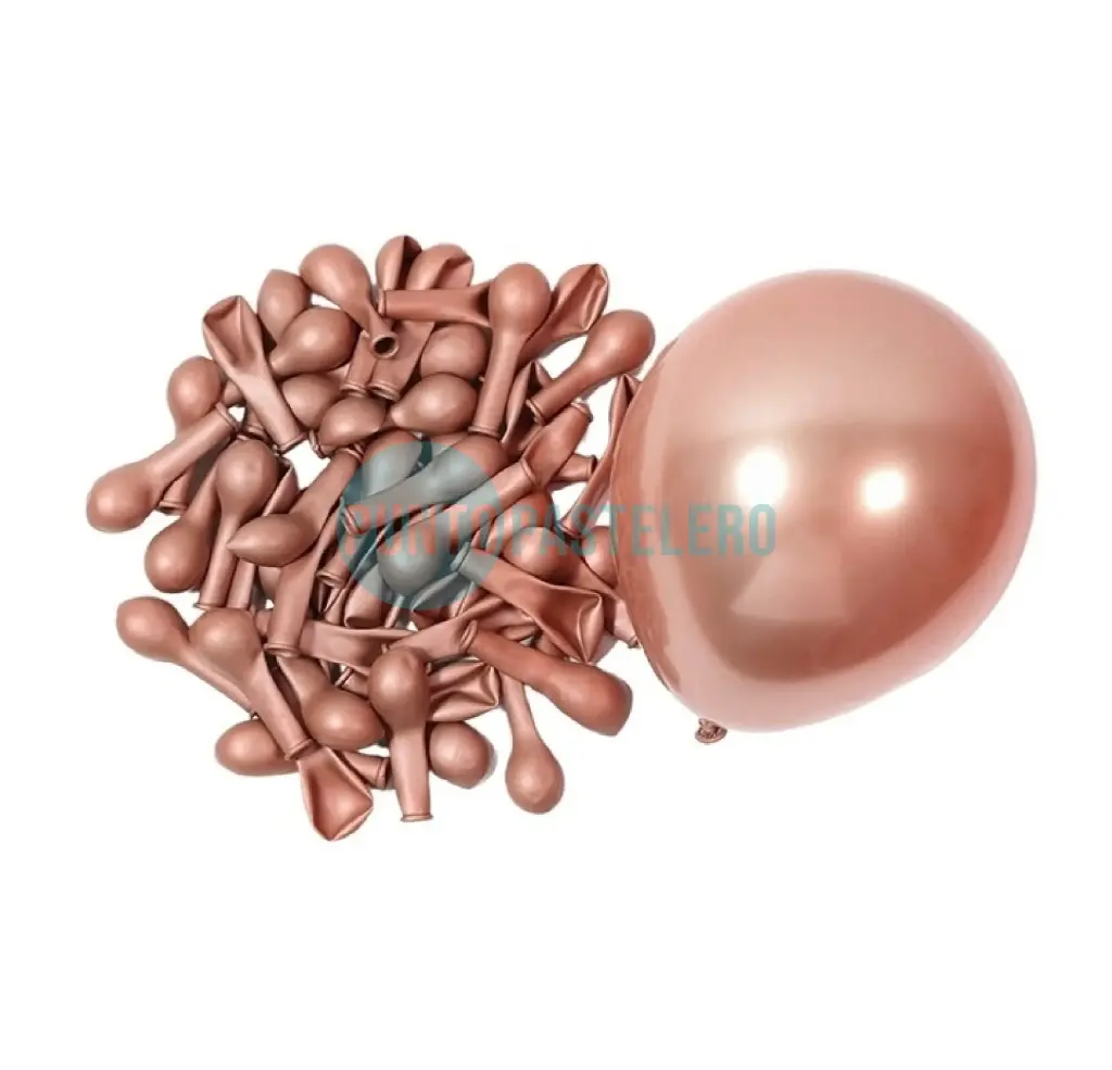 GLOBO BALLONS CROMADO 5" ROSA GOLD (X 50 U.) 
