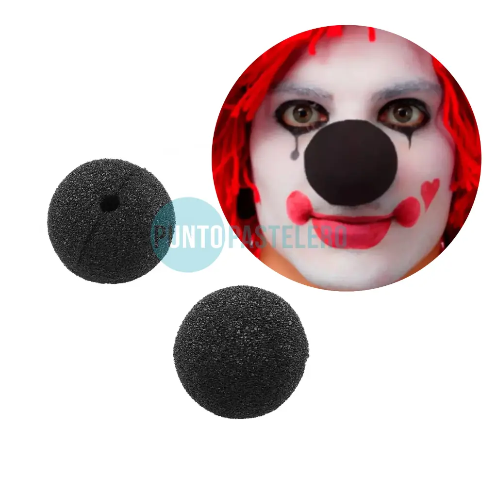 NARIZ PAYASO GOMA ESPUMA NEGRA