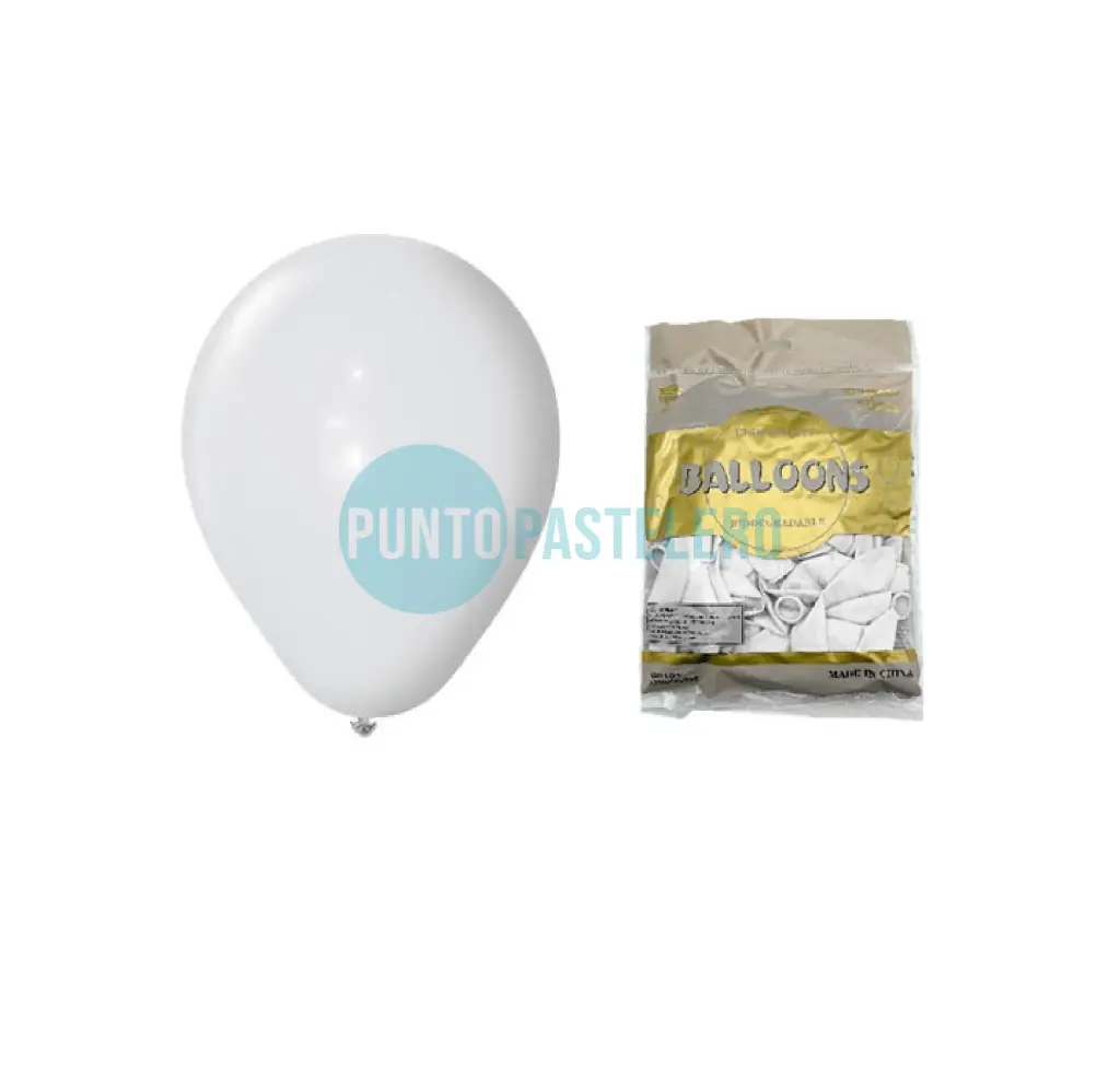 GLOBO LATEX HIGH QUALITY 10" BLANCO (2.2 GR) (X 50 U.)