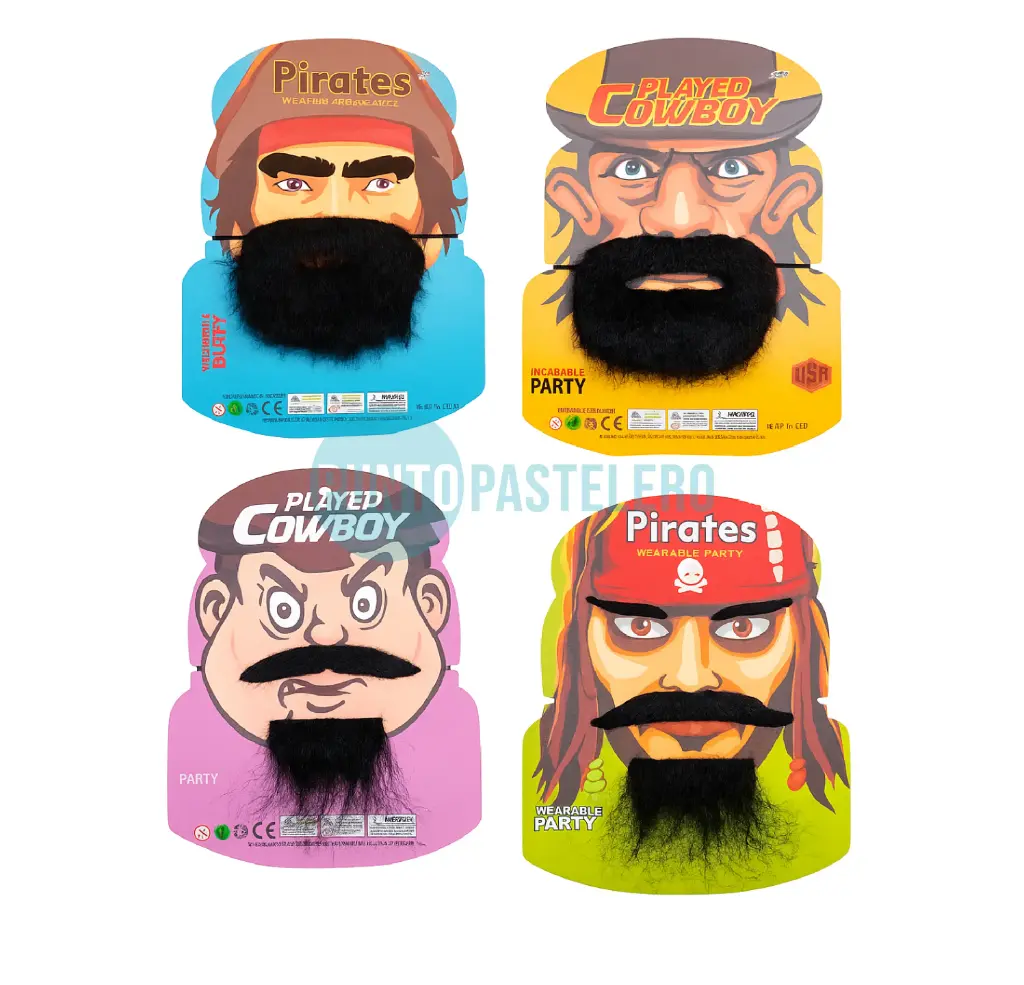 SET MUSTACHE PARTY MODELOS SURTIDOS (CEJA BIGOTE Y BARBA)