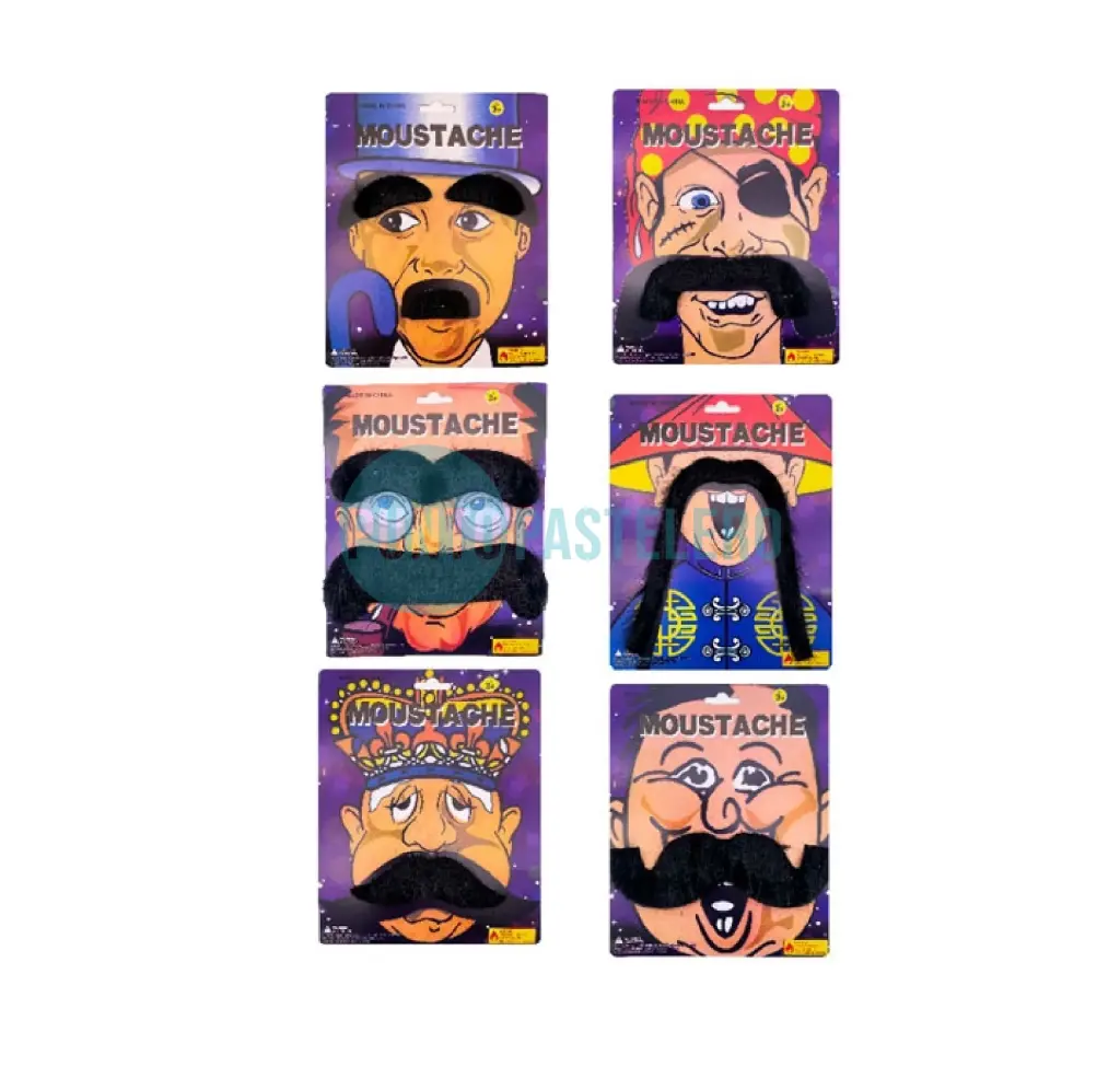 [00120600] SET BIGOTE Y CEJA MOUSTACHE (MODELOS SURTIDOS)
