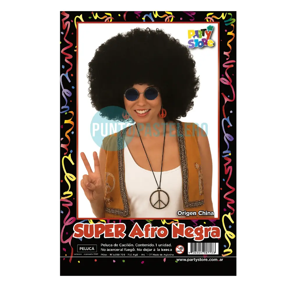 PELUCA AFRO NEGRA (PARTY STORE)