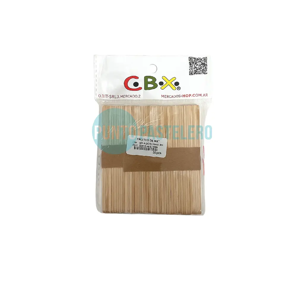 PALITO HELADO NATURAL CHICO 11CM CBX (X 50 U.) 