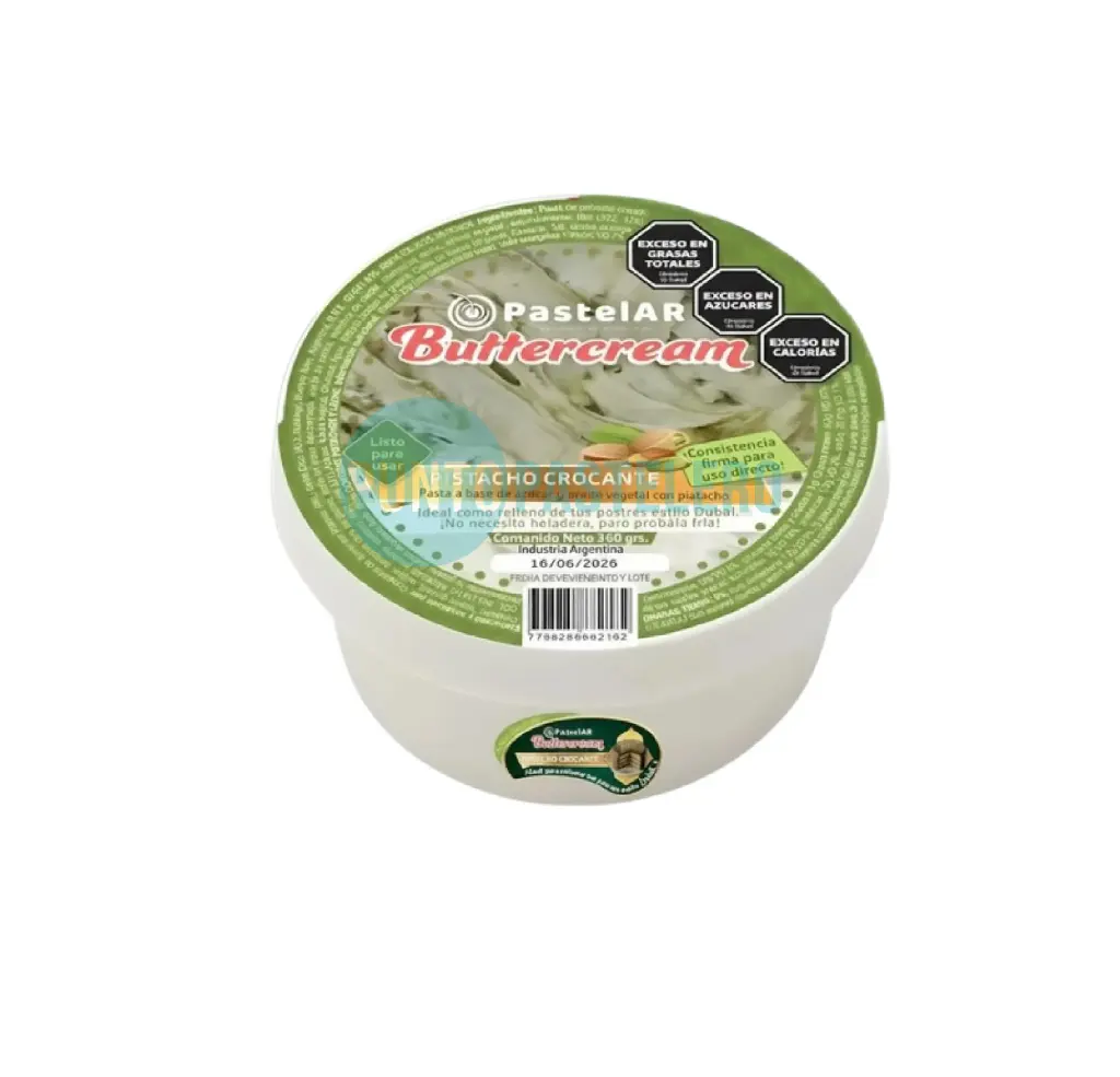 [779828888218] BUTTERCREAM PARA DECORAR PASTELAR PISTACHO (X 360 GR.)