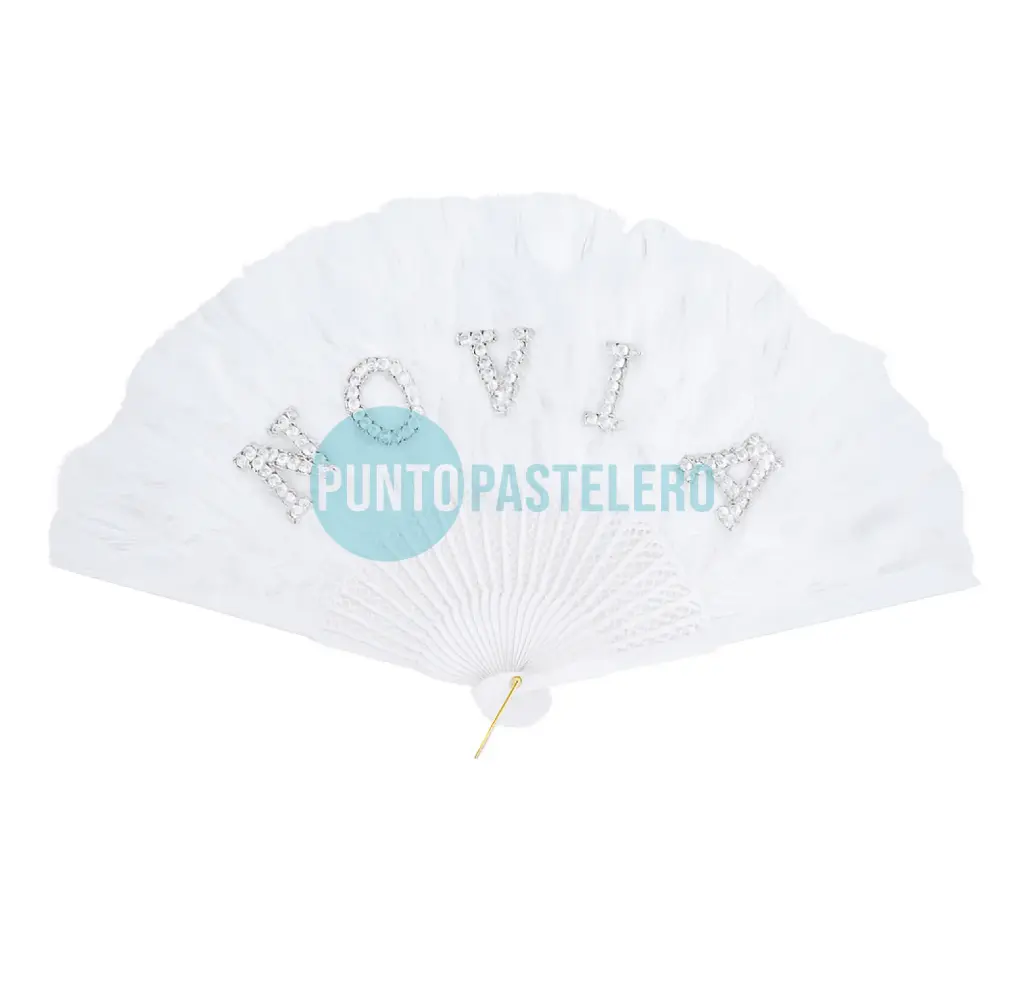 ABANICO *NOVIA* BLANCO (40 CM) 