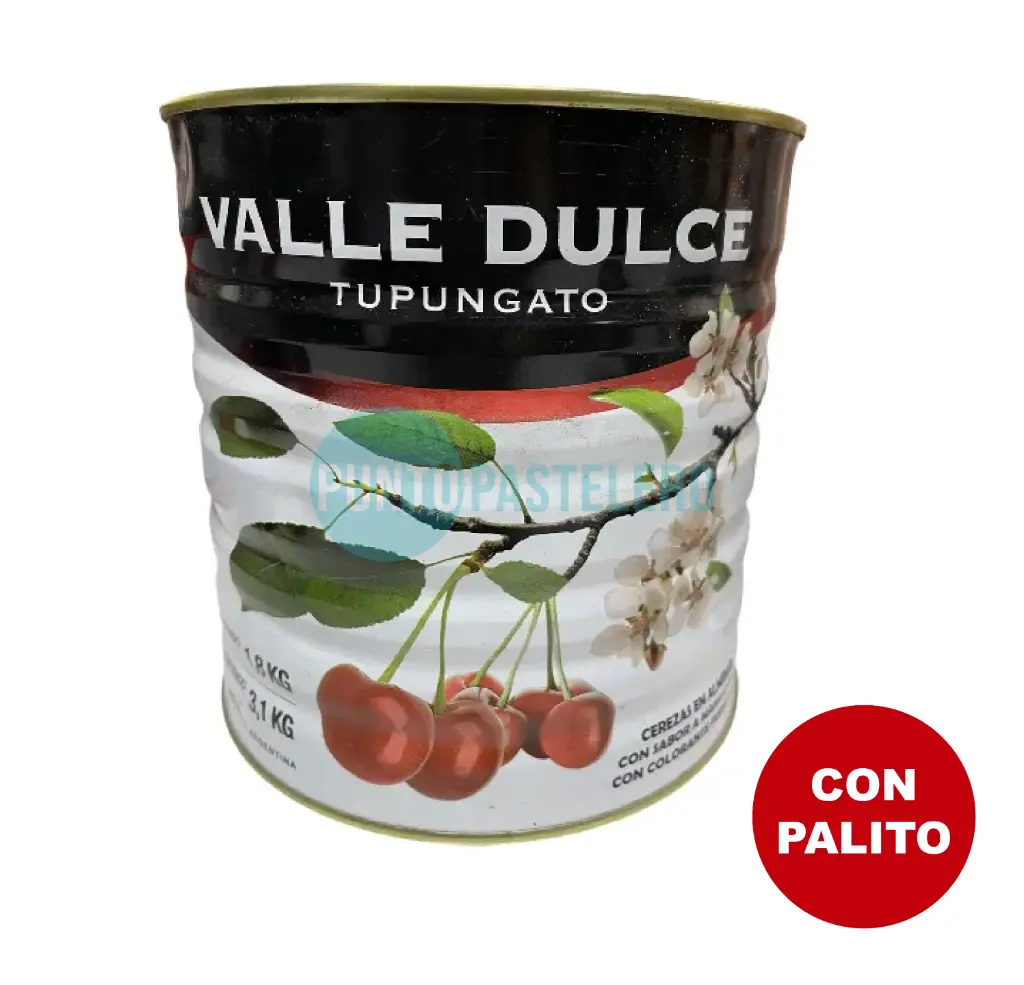 [CCP56] CEREZAS AL MARRASCHINO VALLE DULCE CON PALITO (LATA X 3.1 KG)