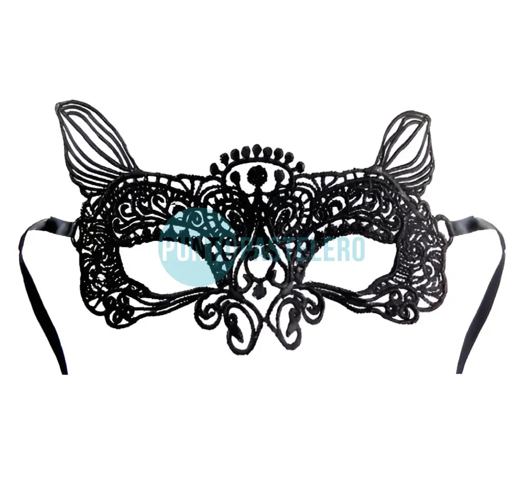 ANTIFAZ GATITA ENCAJE NEGRO (PARTY STORE)
