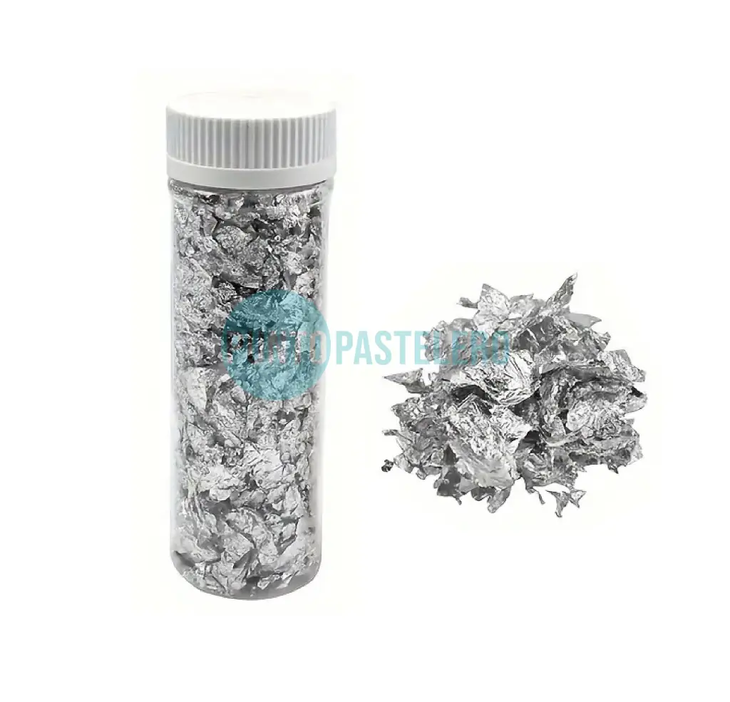 [6916346000021] LAMINA DE PLATA FOIL COMESTIBLE FRASCO (026B3)