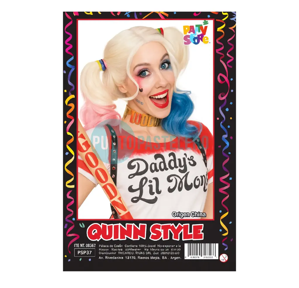 [7799088026325] PELUCA HARLEY QUINN (PARTY STORE)