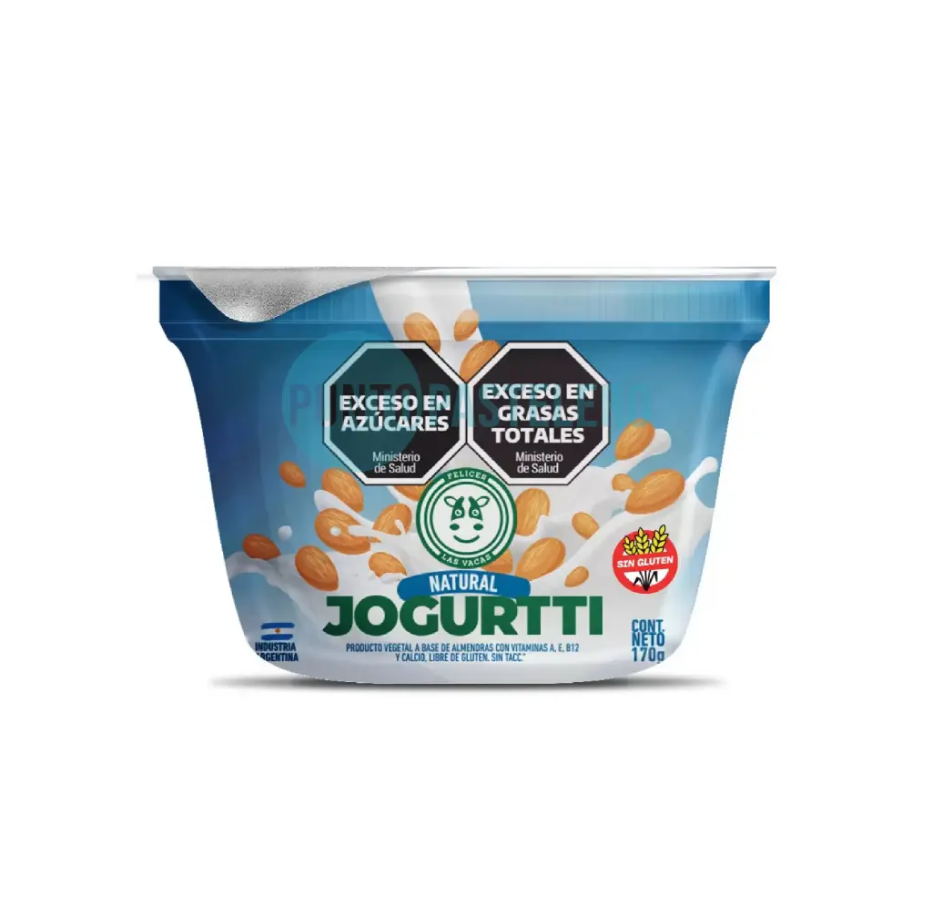 YOGURT JOGURTTI NATURAL FELICES LAS VACAS (X 170 GR.) (VEGANO)