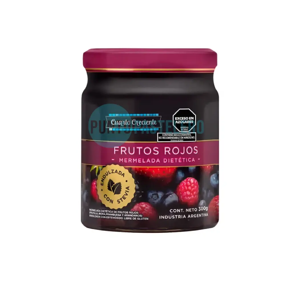 MERMELADA FRUTOS ROJOS CUARTO CRECIENTE X 280 GR. (SIN TACC) (SIN AZUCAR)
