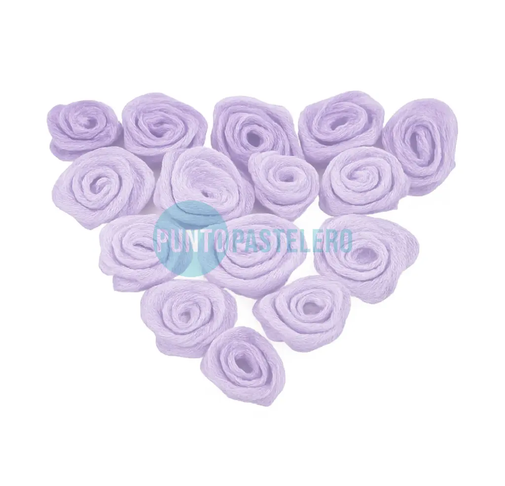 [420100170013] MINI FLORES DE RASO LILA CBX (X 72 U.)