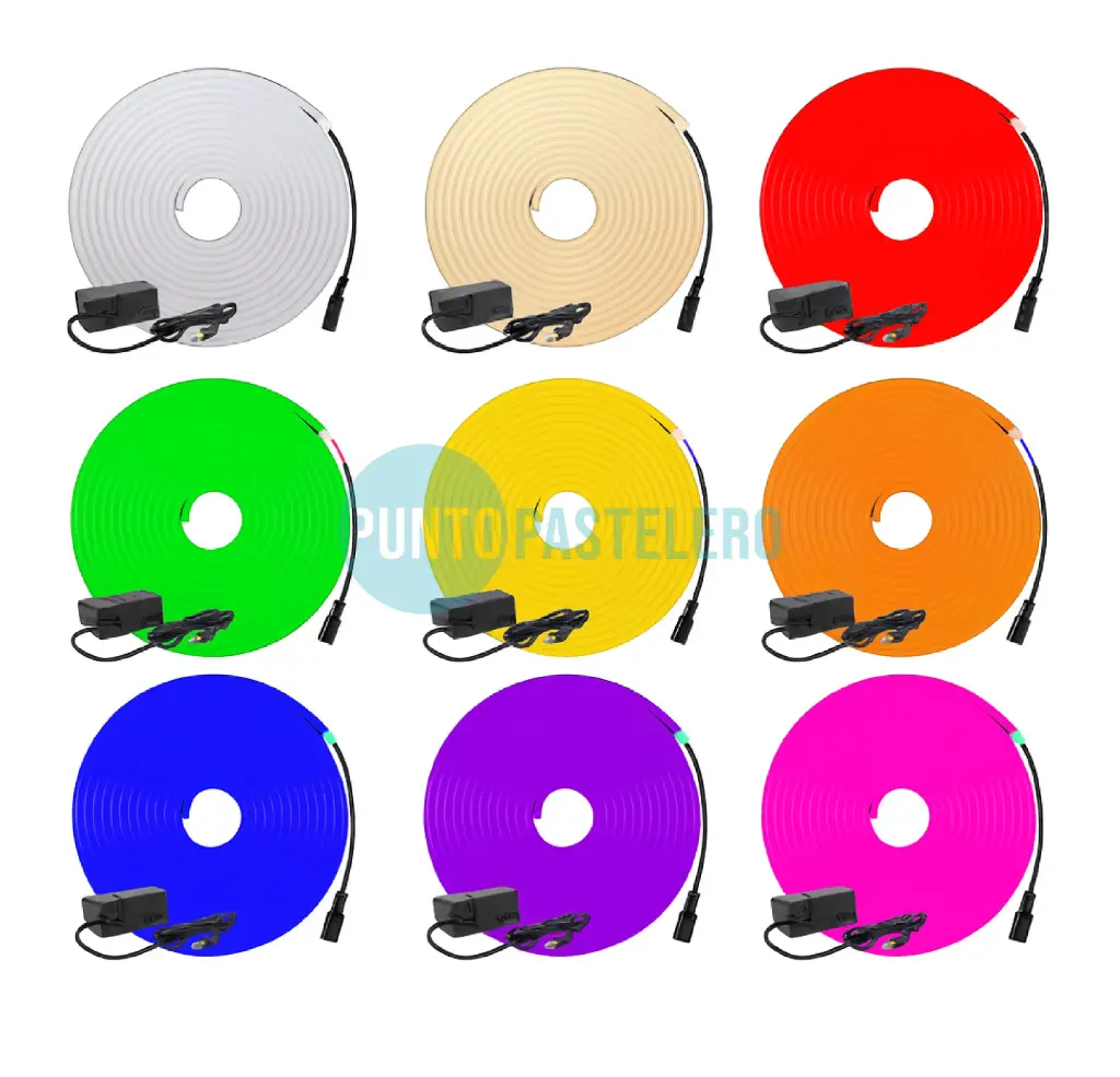 LUZ TIRA DE LED NEON FLEXIBLE STRIP LIGHT (5 MT.) (SIN FUENTE)