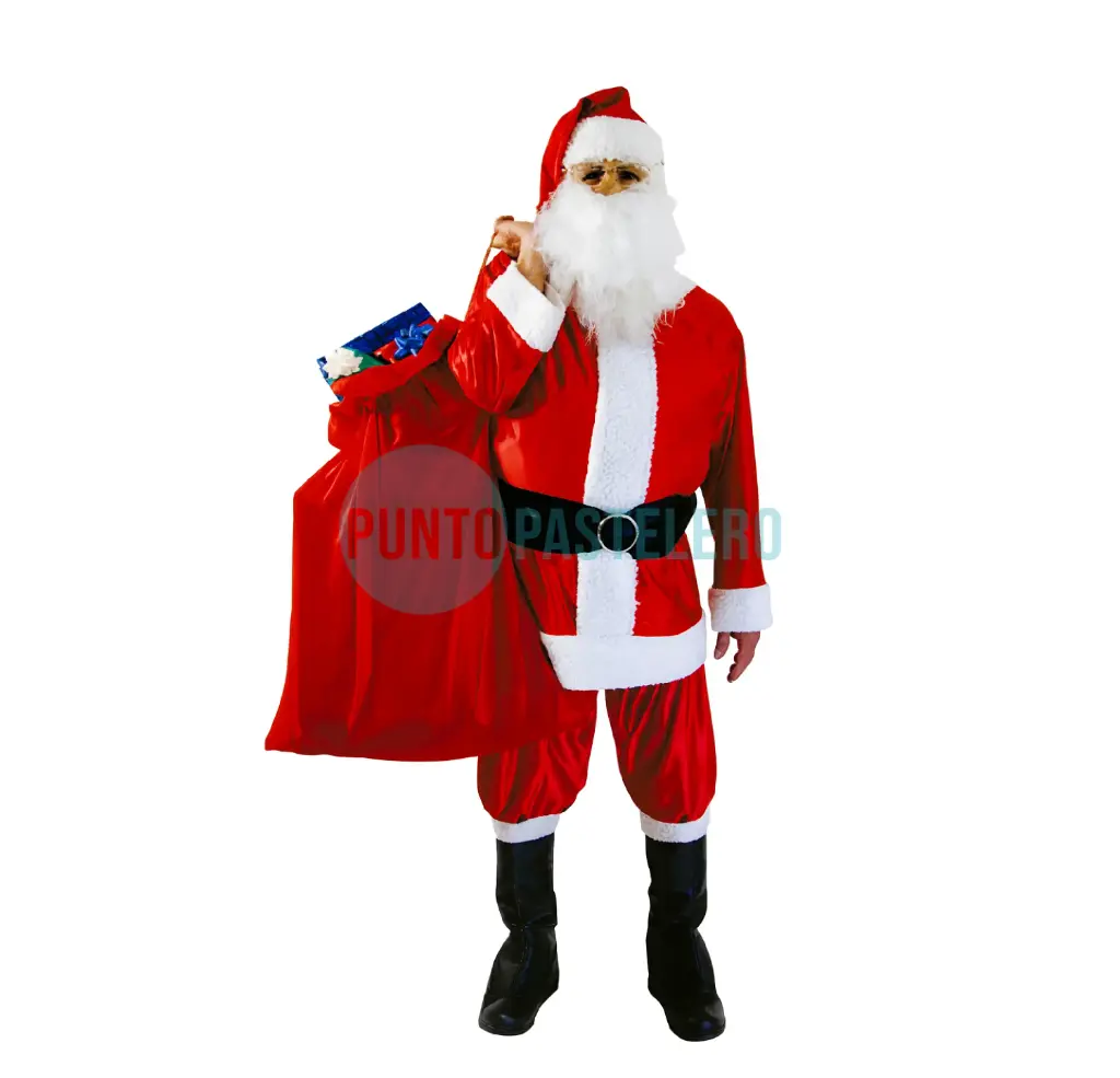 DISFRAZ ADULTO PAPA NOEL CON BARBA CROSTI