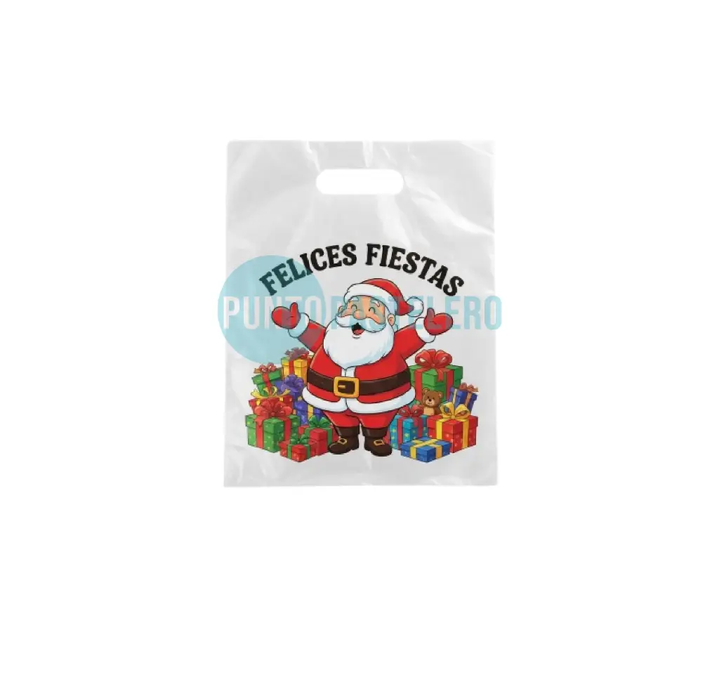 BOLSA RIÑON FELICES FIESTAS PWP (25X35CM) (X 50 U.)