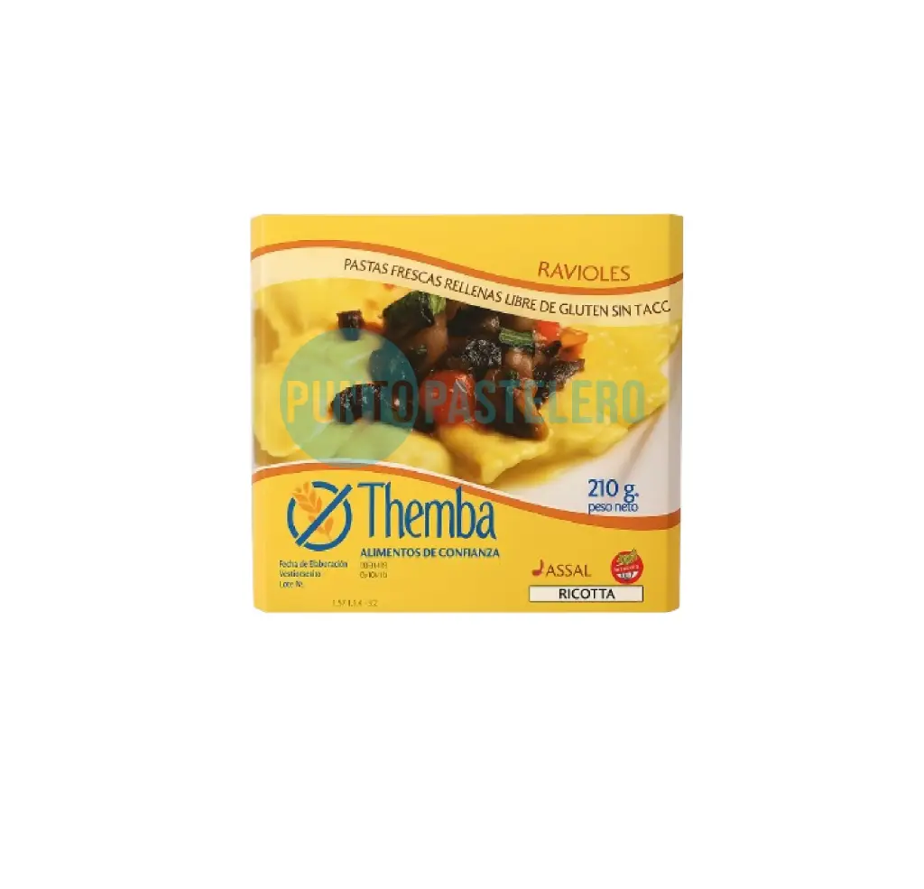 [7798308200132] RAVIOLES DE RICOTTA THEMBA (X 210 GR.) (SIN TACC) [CONGELADOS] 