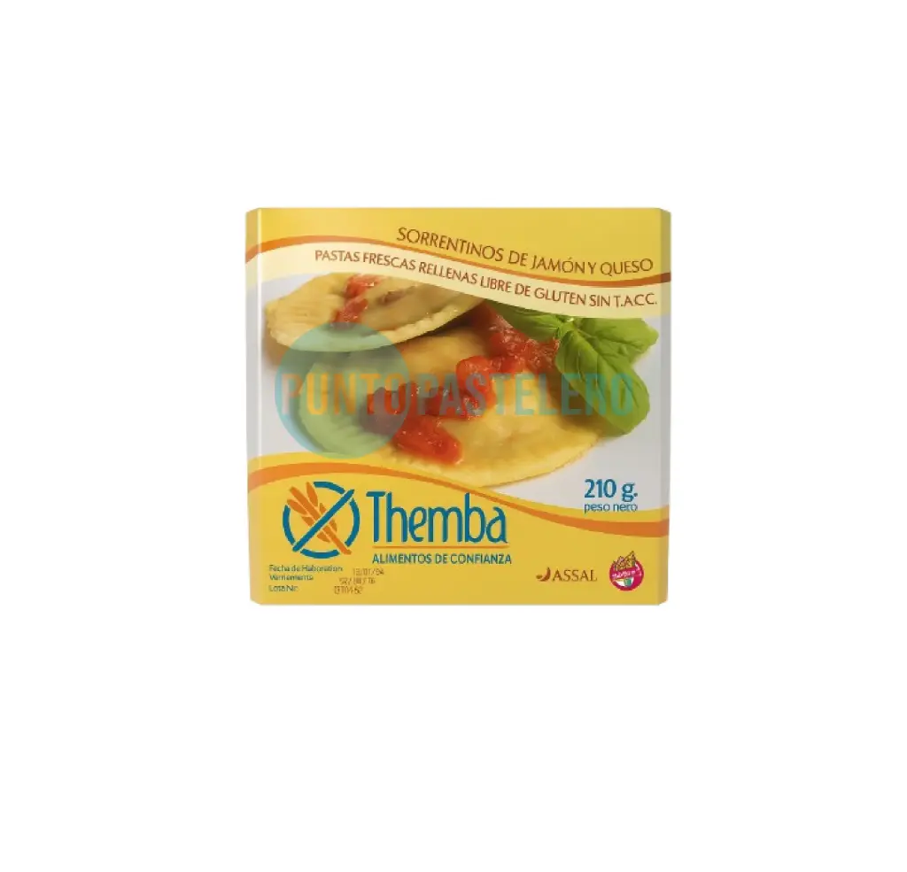 SORRENTINOS JAMON Y QUESO THEMBA (X 210 GR.) (SIN TACC) [CONGELADOS] 
