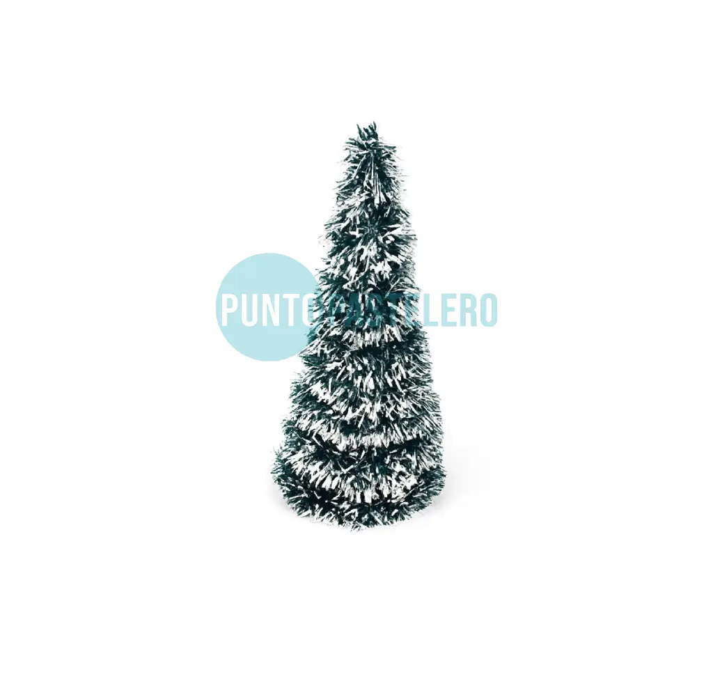 [6962640453018] ARBOL PINO NAVIDEÑO VERDE NEVADO (25 CM)
