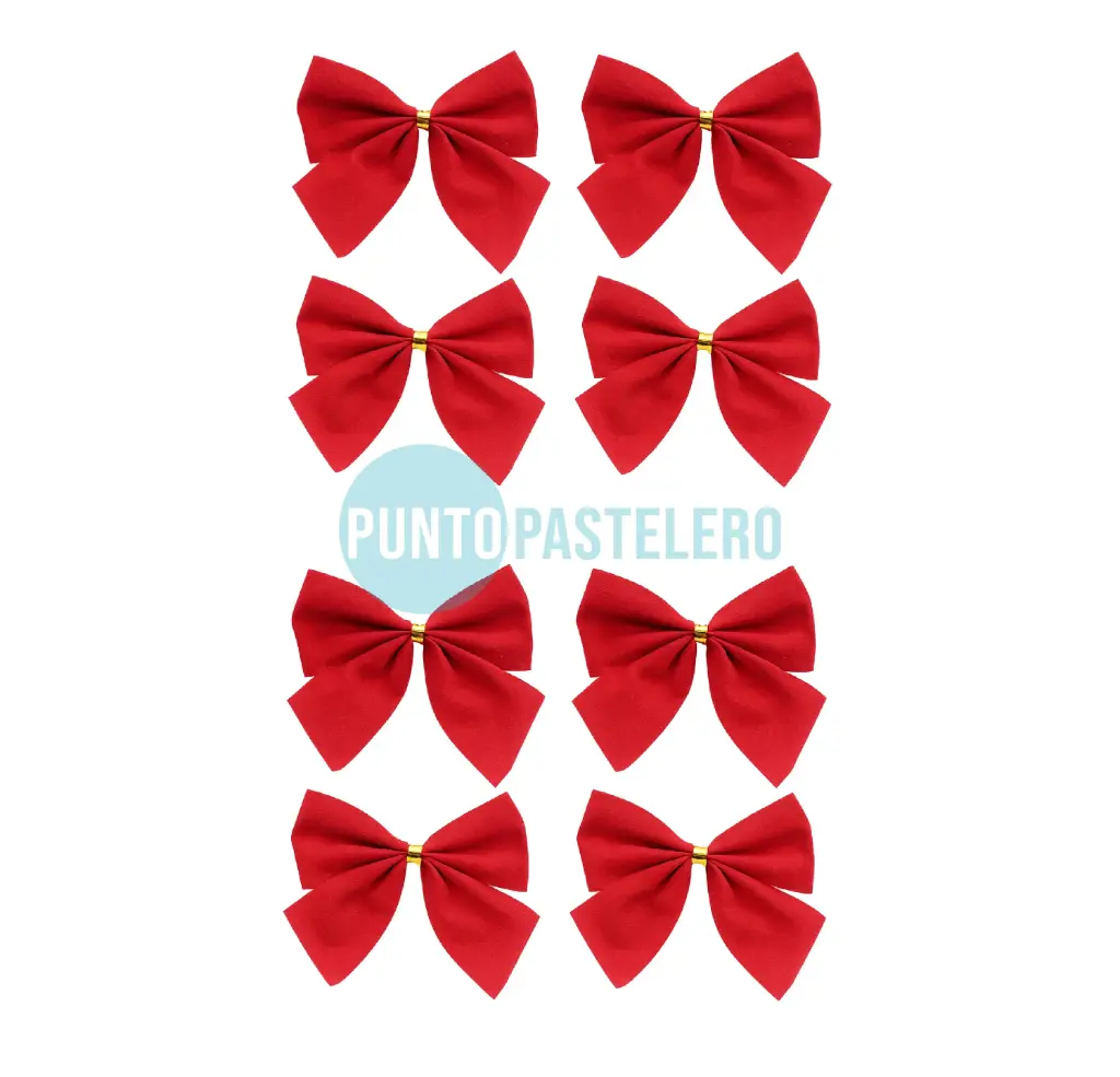 ADORNO NAVIDEÑO MOÑOS ROJO 12 PZ (5.5CM)