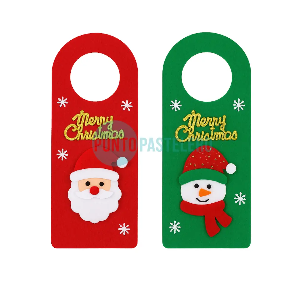 ADORNO PARA PUERTA NAVIDEÑO PAÑOLENCI 24 CM
