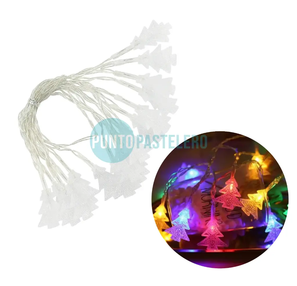 GUIRNALDA LED DAEWOO 20 LUCES MULTICOLOR  ARBOLITO (2.8 MT) (PILA AA) (LD003M)