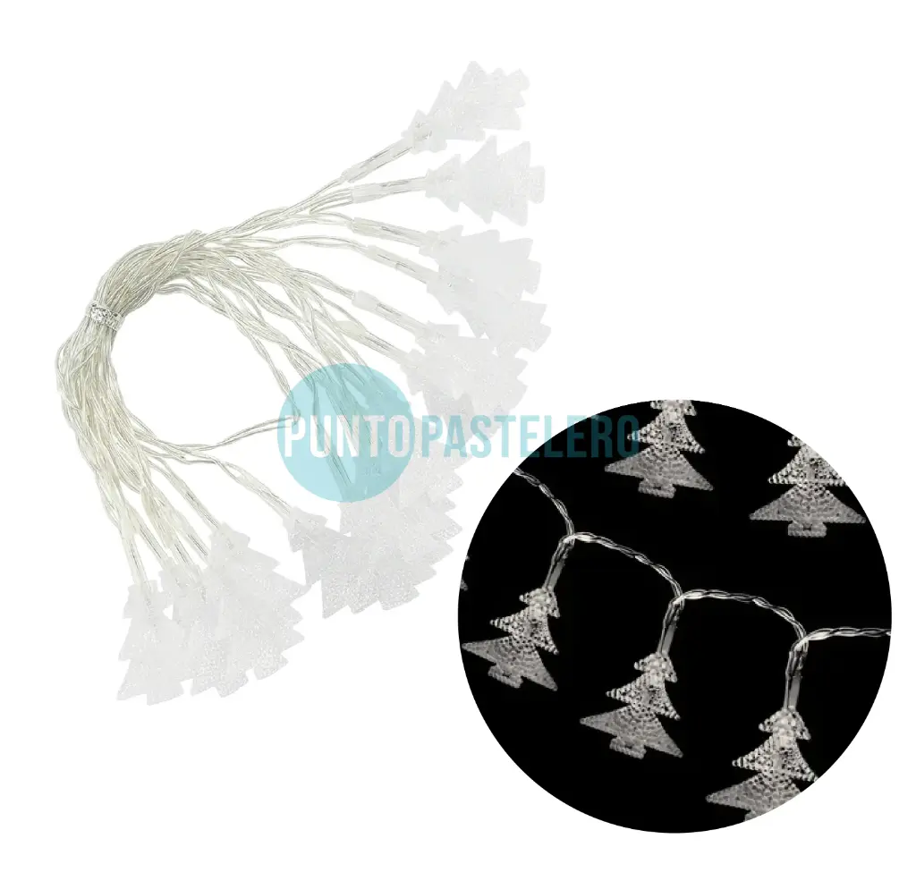 [6978202500083] GUIRNALDA LED DAEWOO 20 LUCES FRIA ARBOLITO (2.8 MT) (PILA AA) (LD003C)