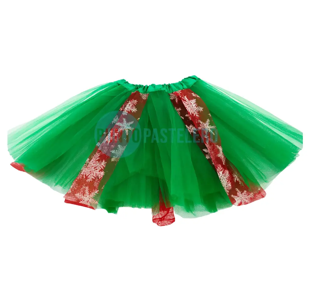 [6929241911613] TUTU 3 CAPAS NAVIDEÑO 30 CM