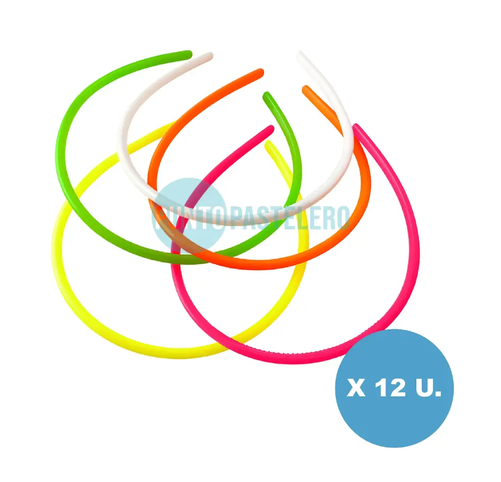 [2008984000007] VINCHA PLASTICA LISA (X 12 U.) (BLANCO)