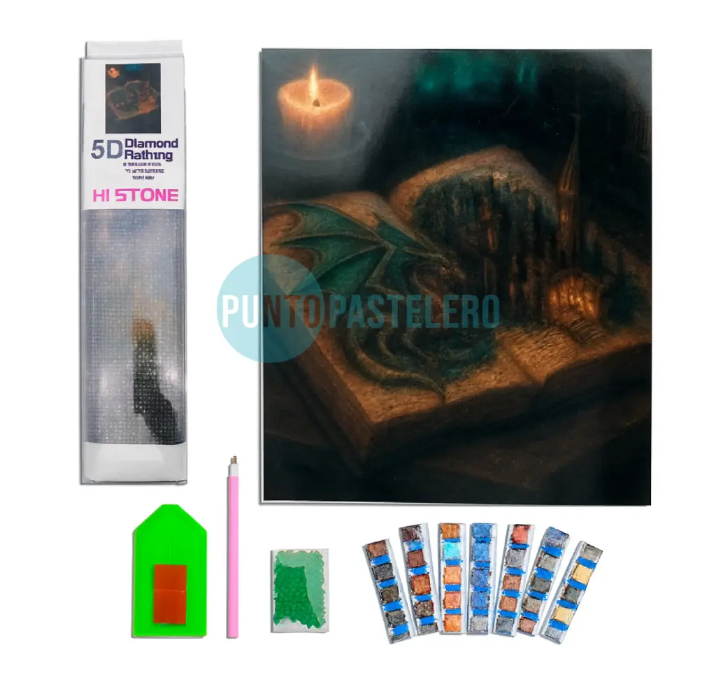 [7901886901272] KIT PINTURA DIAMANTE - DRAGON LIBRO HARRY POTTER (30X40 CM) (GC90130)