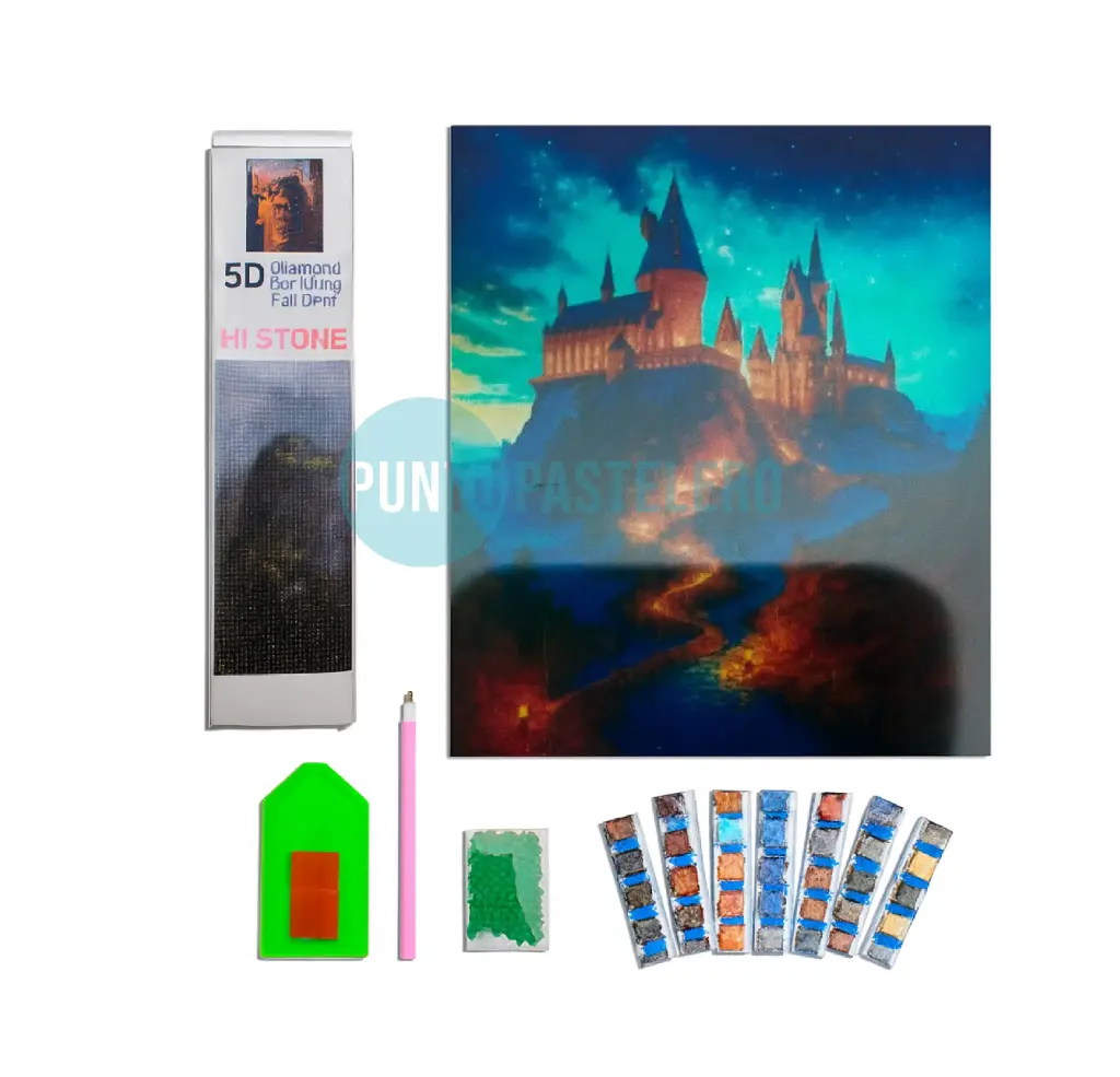 [6901886901266] KIT PINTURA DIAMANTE - ESCUELA HOGWARTS HARRY POTTER (40X50 CM) (GC90131)