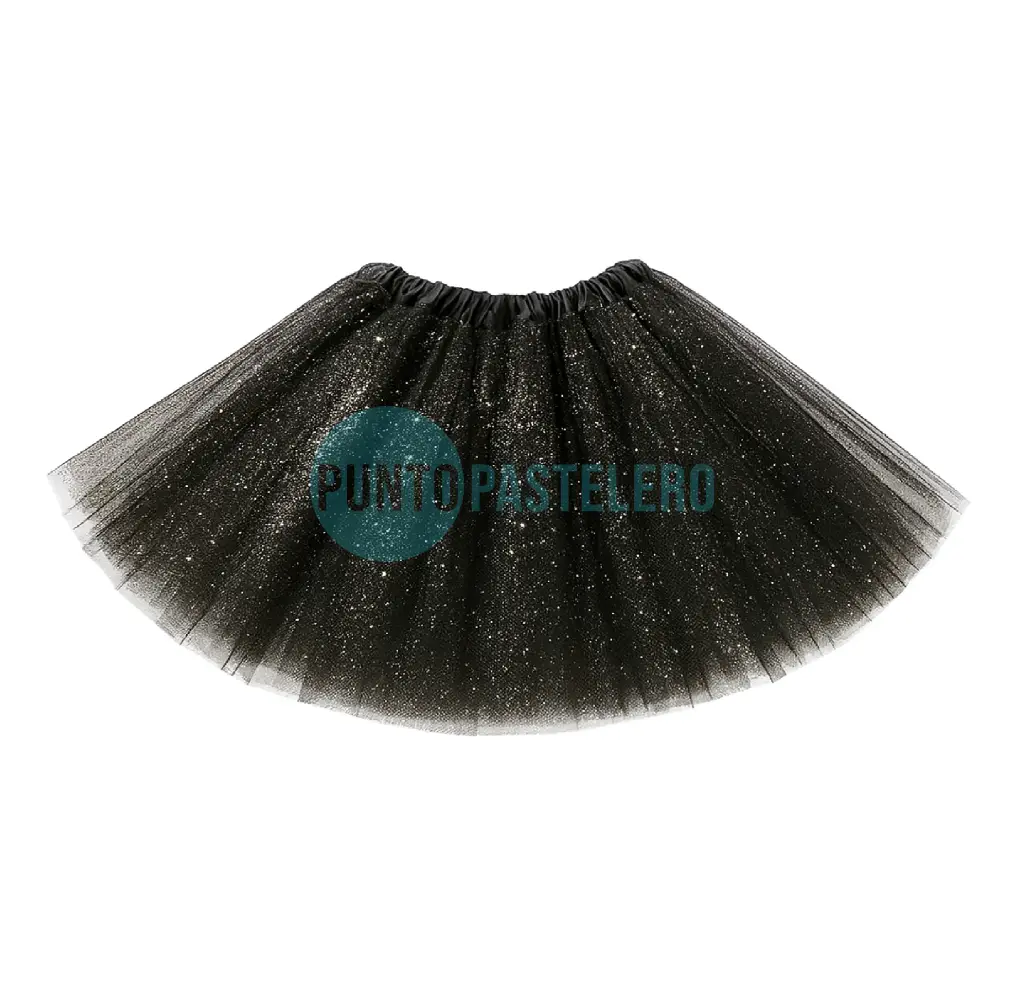 [6917150240269] TUTU NEGRO CON BRILLOS