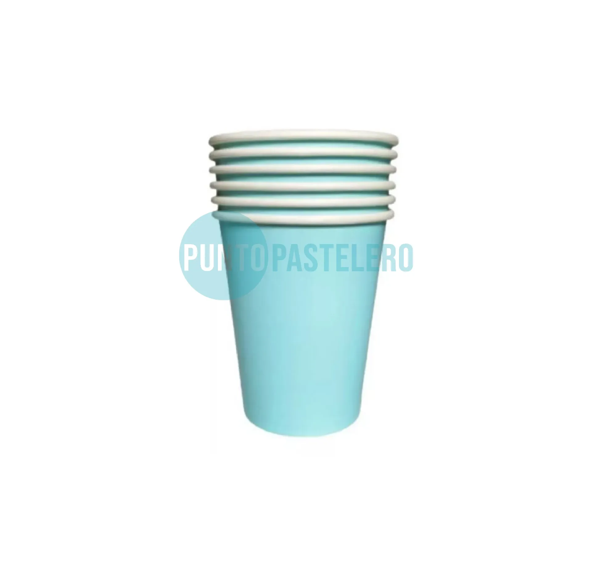 VASO POLIPAPEL CELESTE 240 CC (8 U.) (FESTCOPACK)