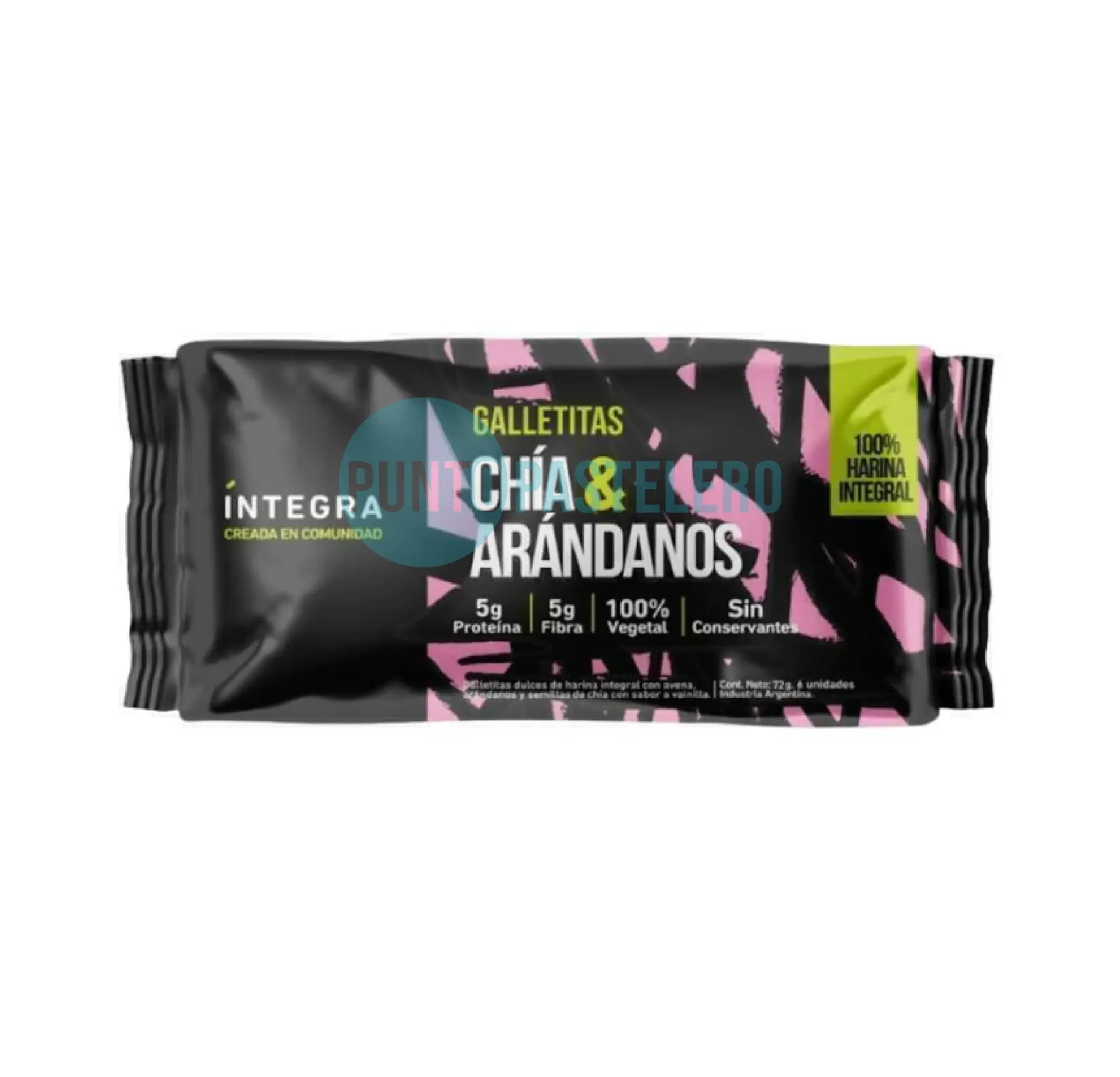 [7798343751477] GALLETITAS HARINA INTEGRAL INTEGRA CHIA Y ARANDANOS (X 72 GR.)