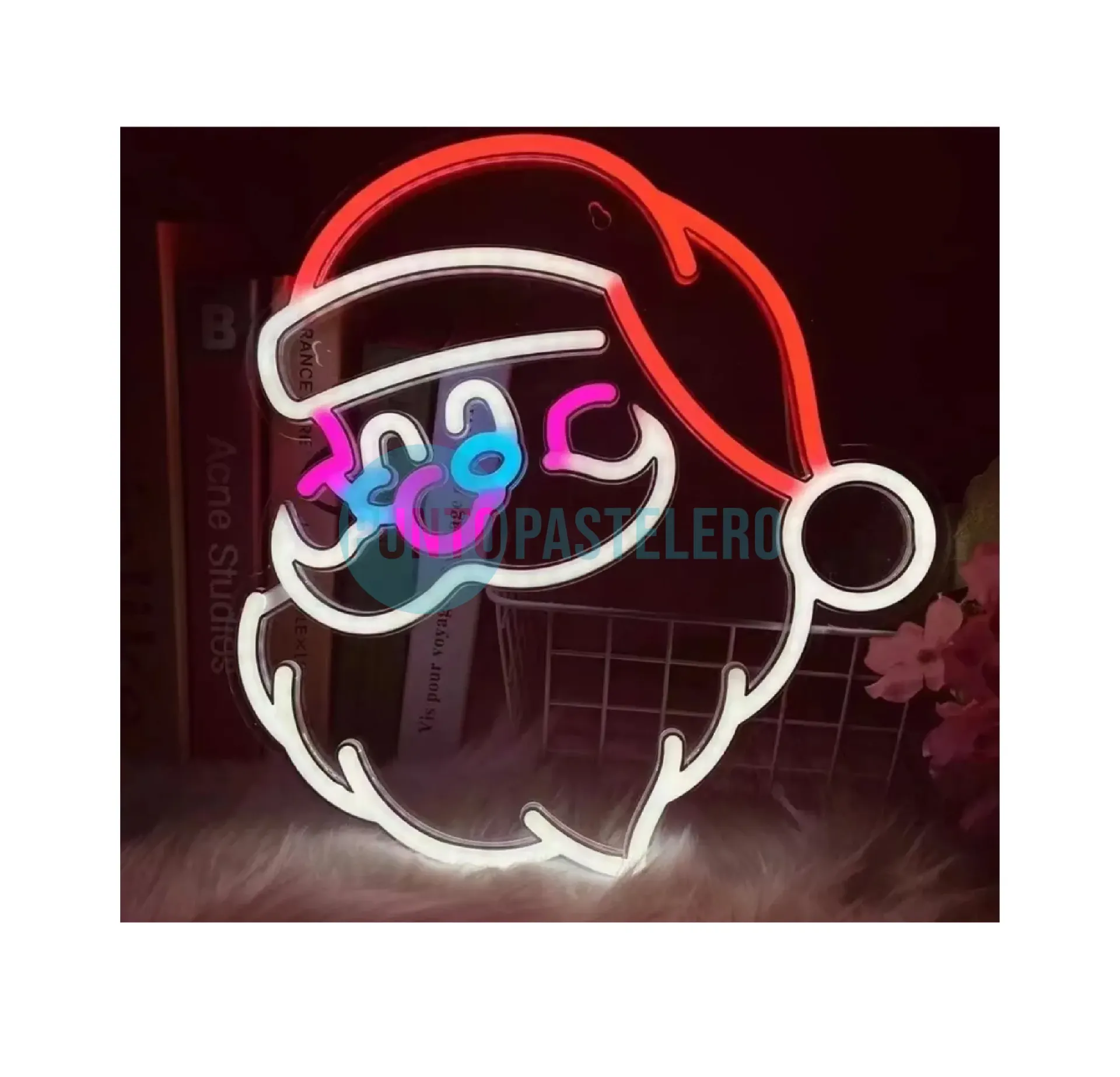 CARTEL NEON PAPA NOEL (35X32 CM)