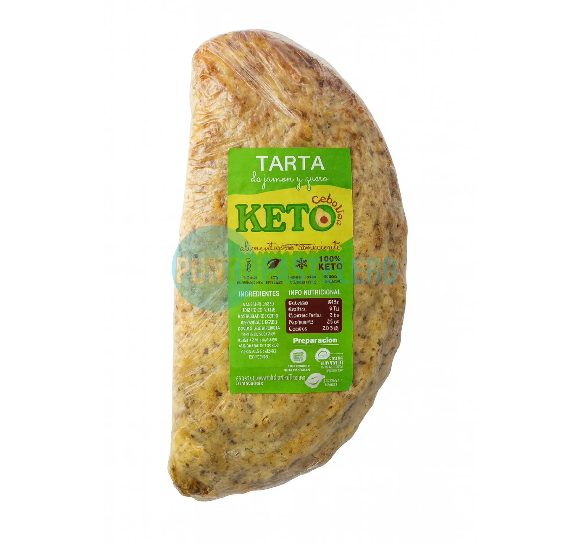 MEDIA TARTA JAMON Y QUESO (KETO CEBALLOS)